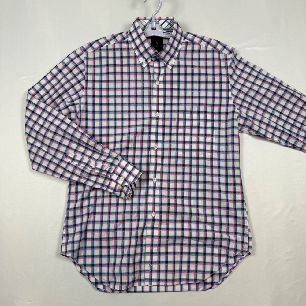 Tailorbyrd Men's Plaid Button Down Shirt Size Small Long Sleeve Casual Red Blue - Picture 1 of 9